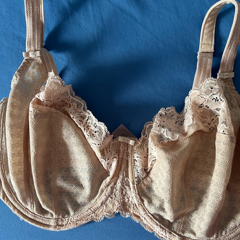 Panache Envy Bra NWOT in beige. Supportive and sexy balconette w underwire 36 G